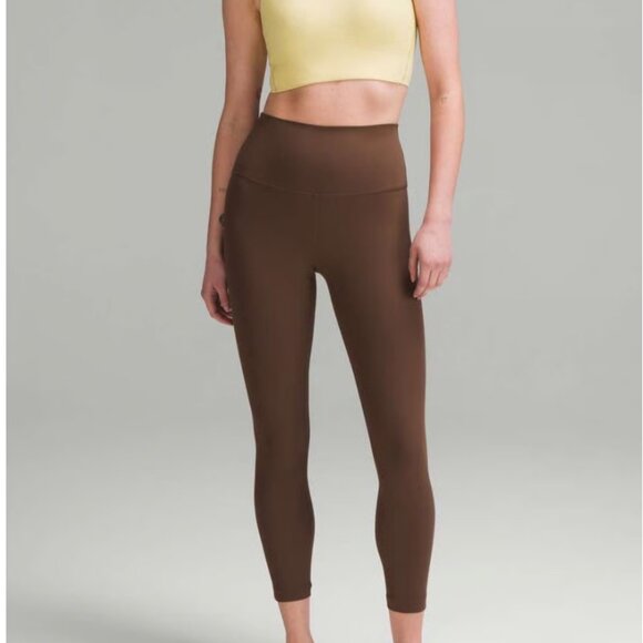 Lululemon Align Ribbed High Rise Pant 25" Java Size 0 - Picture 1 of 4